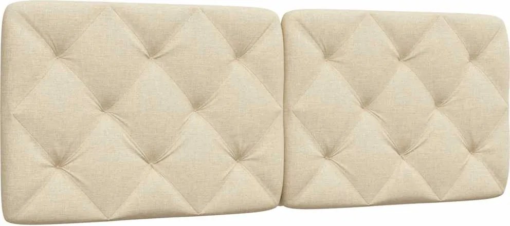 vidaXL Pernă pentru tăblie de pat, crem, 140 cm, material textil