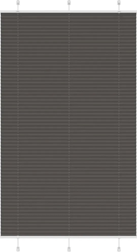 vidaXL Jaluzea plisată negru 115x200 cm Lățime țesătură 114,4 cm