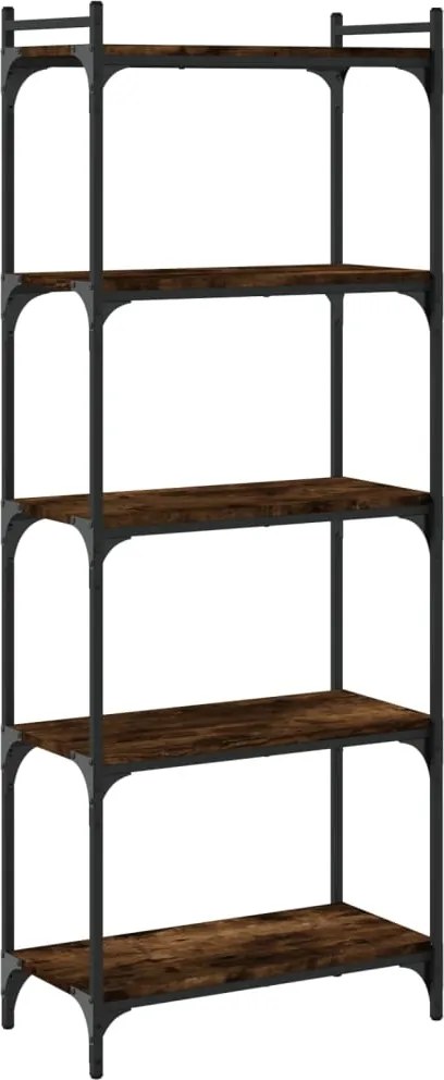 vidaXL Bibliotecă 5 niveluri stejar afumat 60x30x154 cm lemn prelucrat