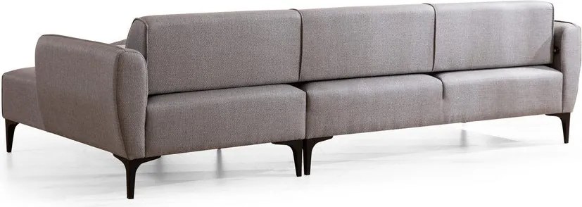 Colțar Belissimo gri deschis, colț pe partea dreaptă – Balcab Home