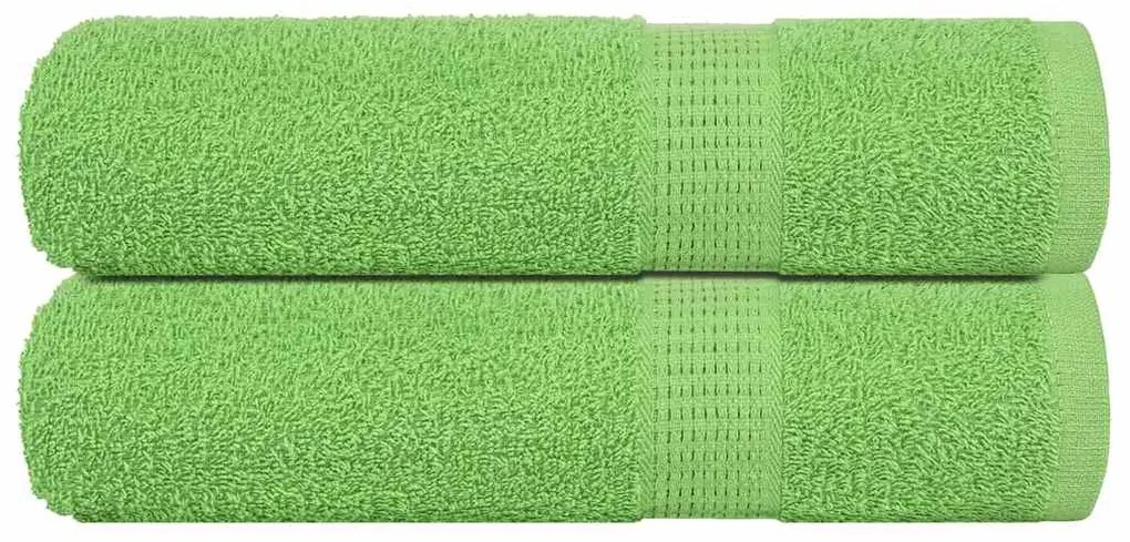 vidaXL Prosoape de duș 2 buc Verde măr 70x140 cm 360 g/m² 100% bumbac