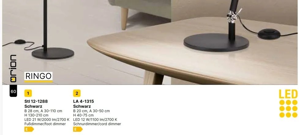 Lampadar LED reglabil stil minimalist RINGO