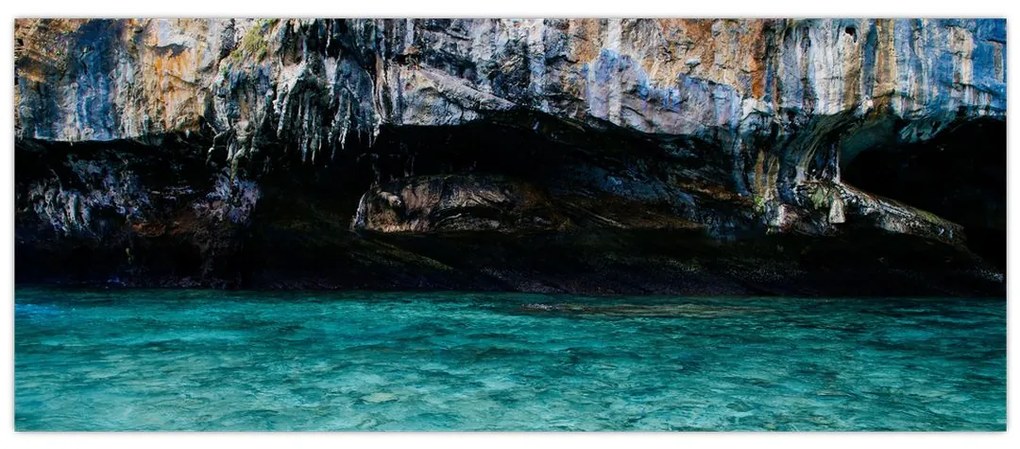 Tablou cu apă și stâci (120x50 cm)