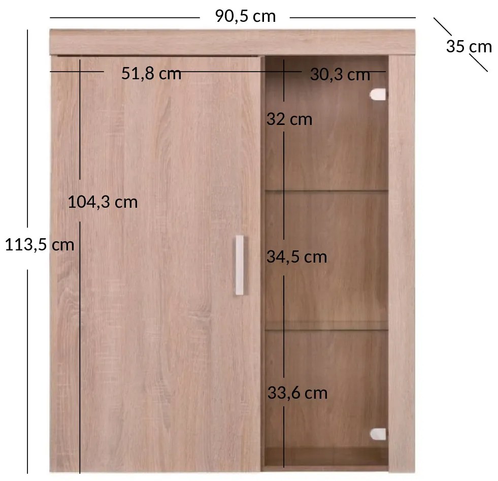 Raft Dalila 1D1W (Stejar sonoma). 1052832