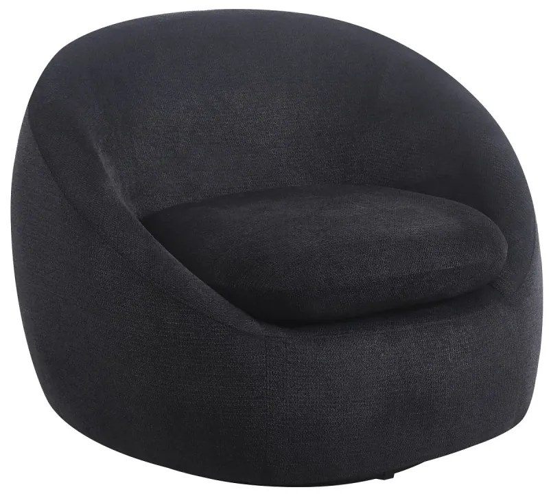 Fotoliu Rotativ – Fotoliu Modern și Confortabil pentru Living, Material Textil, Negru