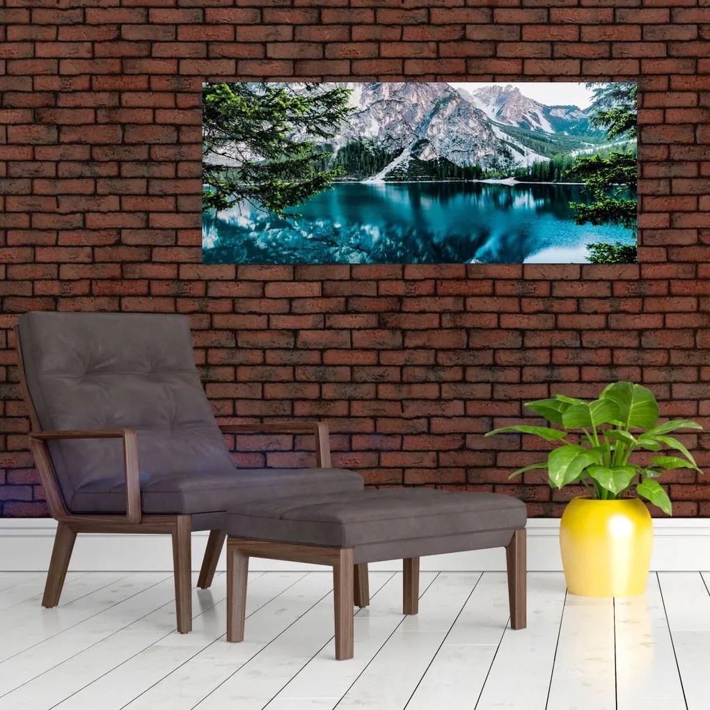Tablou - Lac în Alpi (120x50 cm)