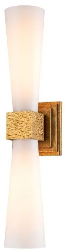 Elstead KRISTY-2WB-DG-OPAL-LED Aplică pentru baie KRISTY, 2 x G9 (4 W), 230 V, IP44, finisaj cupru