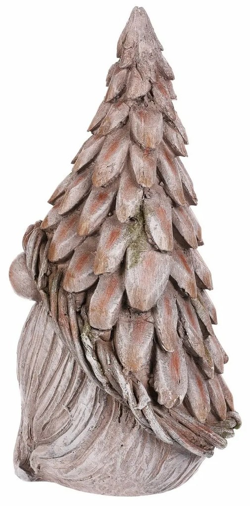 Decorațiune de grădină cap de pitic, gri, 24 x 21x 43 cm