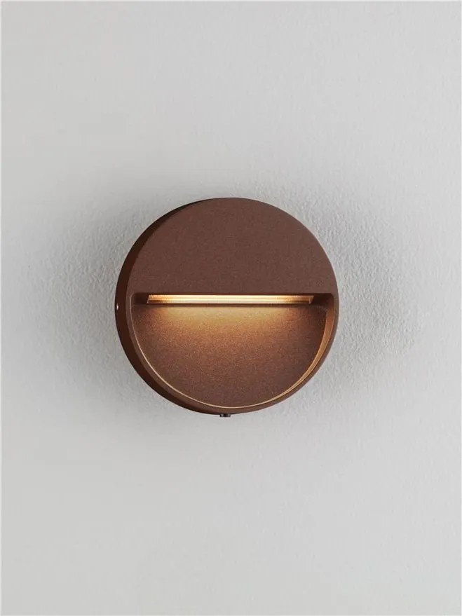 Mini Aplica perete exterior IP65, LED CCT Sete corten 10cm
