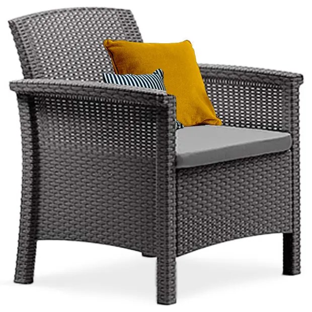 Scaun de grădină Venus din plastic, grafit