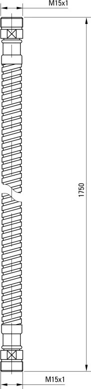Furtun de duș, pentru bateriile de cadă cu trei orificii - 170 cm Finisaj: Crom XDWM3VCN1
