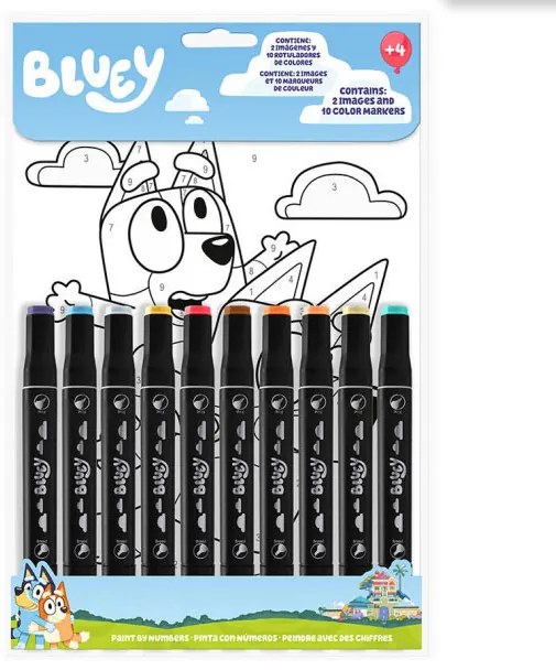 Bluey Life carte de colorat cu numere