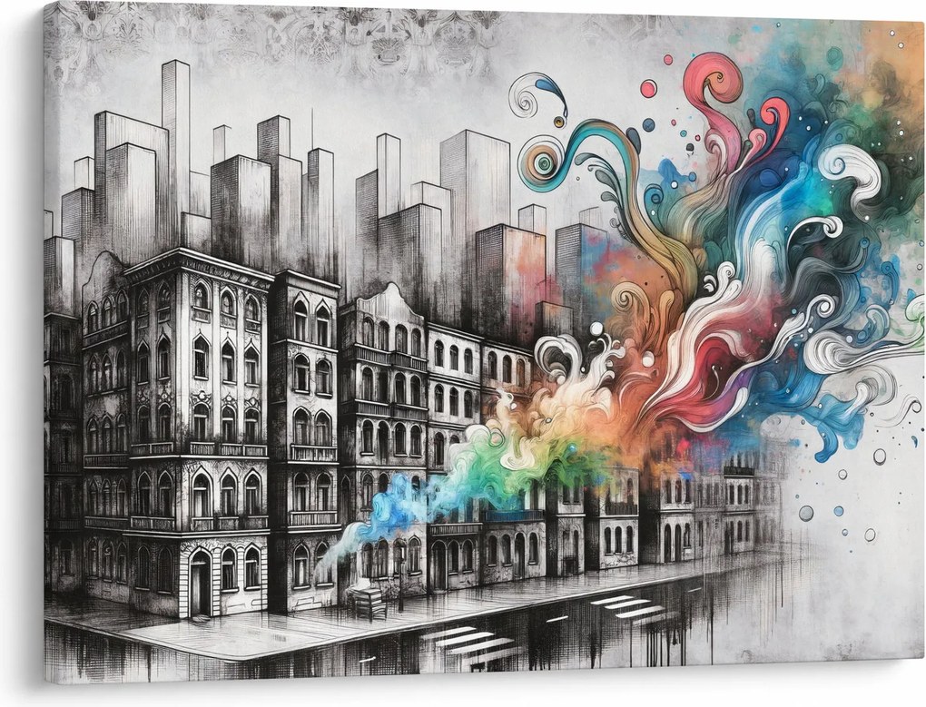 Tablou - Viața industrială (70x50 cm)