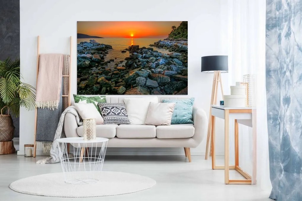 Tablou Peisaj apus de soare in mare - 40x30 cm