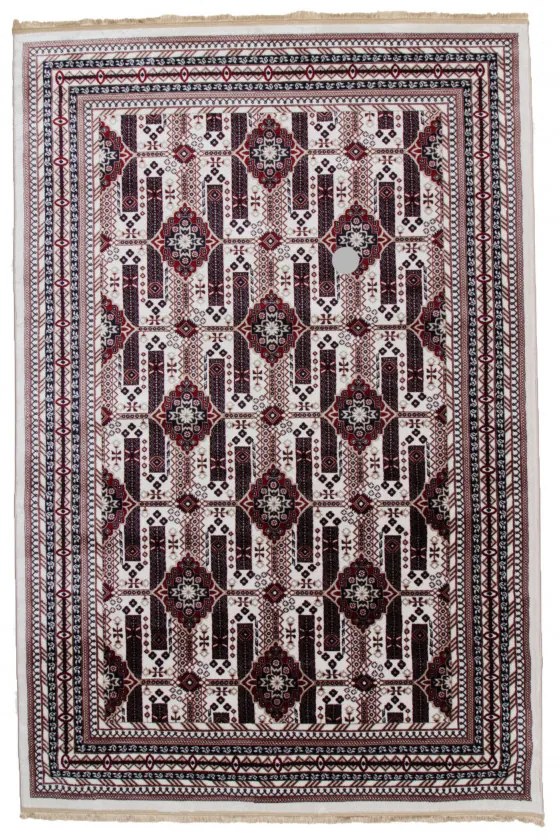 Covor clasic bej Afghan 140x200 covor poliester mecanic pentru living sau dormitor