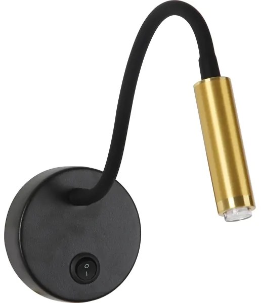 Lampă flexibilă dimabilă de perete Brilagi MAYA 1xG9/4W/230V negru/auriu