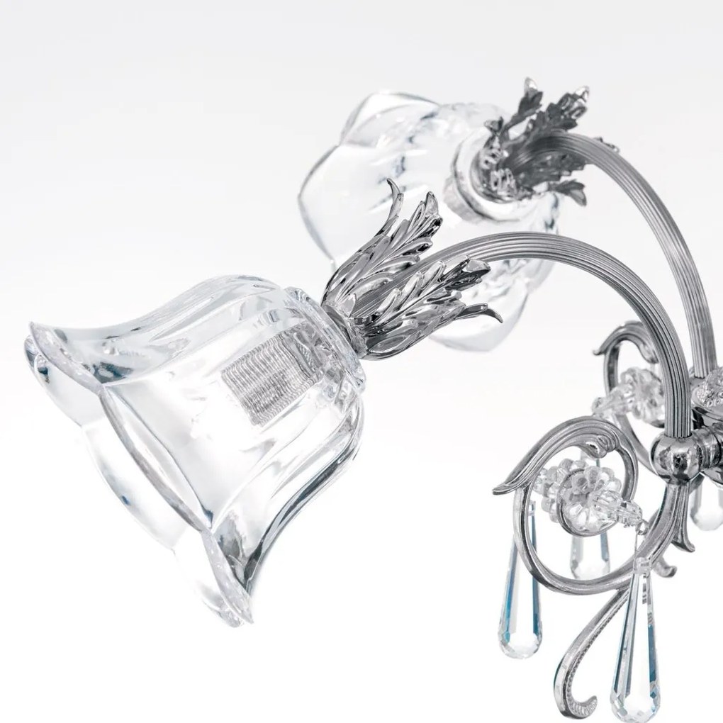 Candelabru cristal design lux LA BOHEME D-60cm 4L antique silver
