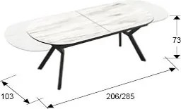 Masa dining extensibila design lux Antea