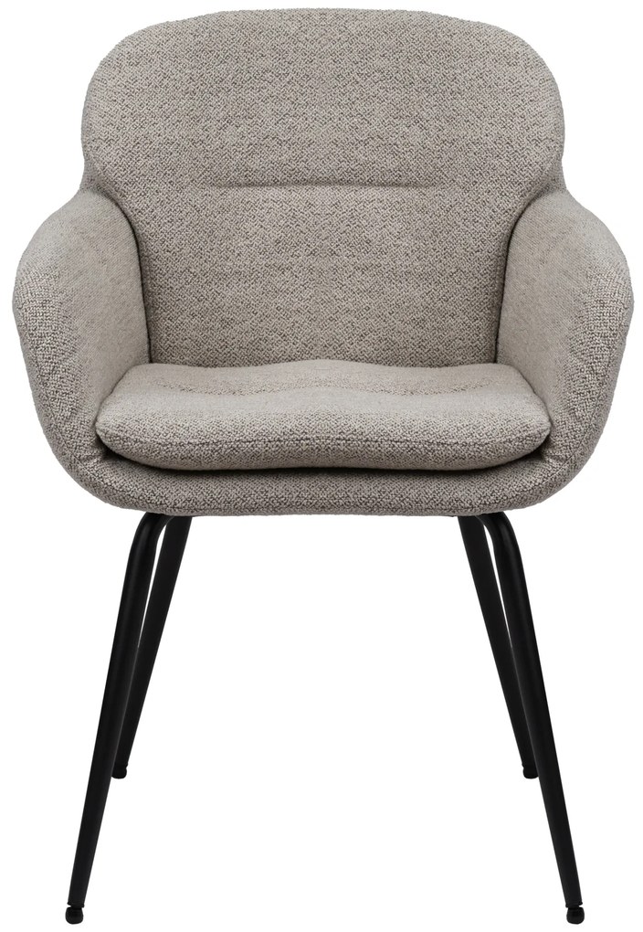 MAZZONI EXPORT GEORGIA Bej Latte (material Monza 60) - SCAUN MODERN TAPIȚAT BOUCLÉ PENTRU SALON/SUFRAGERIE/BIROU LOFT