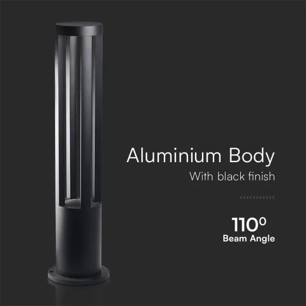 Lampă de exterior LED 10W 230V 3000K IP65 80 cm neagră