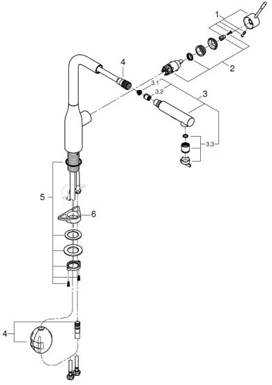 Baterie pentru chiuvetă GROHE ESSENCE grafit - 30270AL0