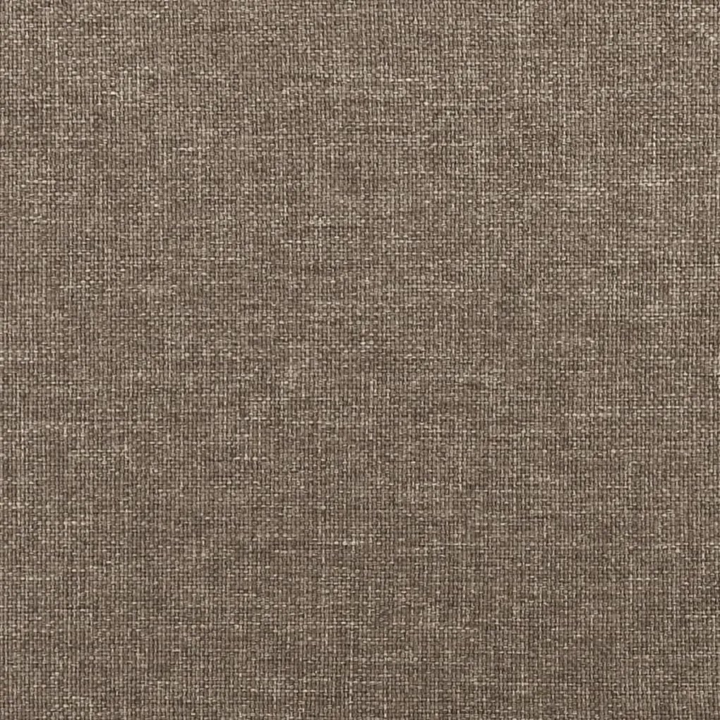 Cadru de pat cu tablie, gri taupe, 160x200 cm, textil Gri taupe, 160 x 200 cm, Culoare unica si cuie de tapiterie