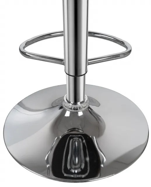 Set 2 scaune de bar rotative din piele sintetică Midnight albe