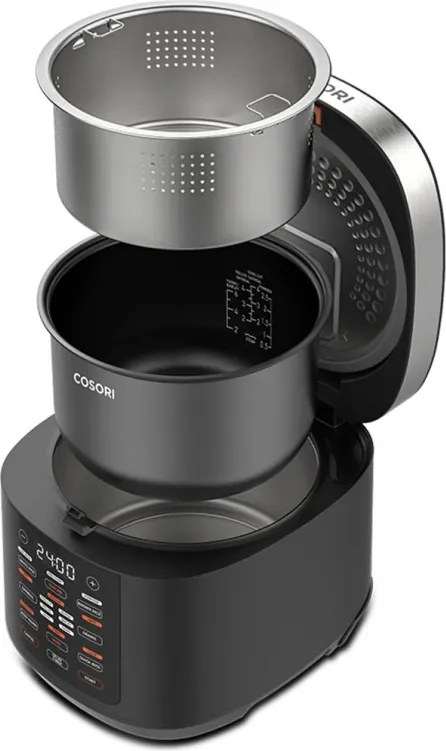 Slowcooker Cosori CRC-R501-KEU, 970 W, 5 l, 17 programe, Timer, Pornire programata, Negru