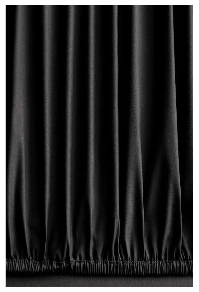 Lenjerie de pat neagră din bumbac ranforcé pentru pat dublu/extinsă cu cearceaf inclus/cu 4 piese 200x220 cm Damask – Mila Home