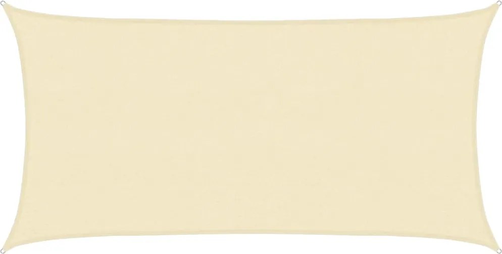 vidaXL Pânză parasolar, crem, 2,5 x 5 m, HDPE, 160 g/m²