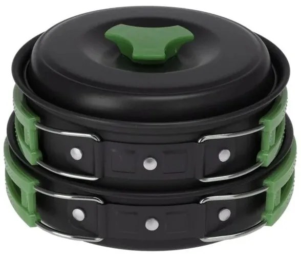 Set de oale din aluminiu Redcliffs din 2 piese cumâner din plastic, verde