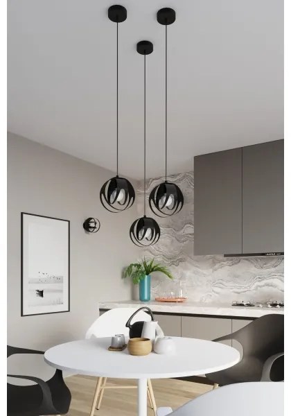 Lustră aplicată TULOS 1xE27/60W/230V neagră Sollux SL.1086