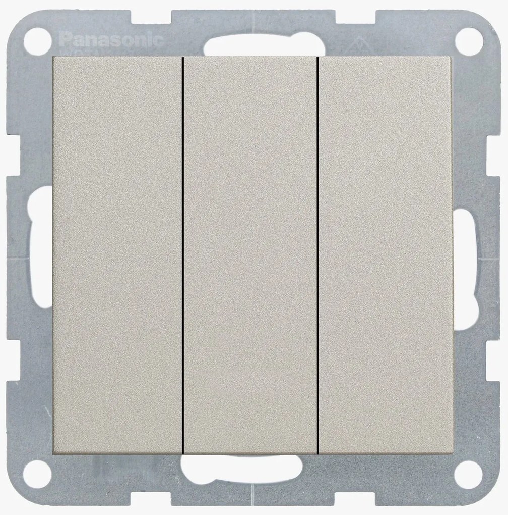 Intrerupator triplu 10A, IP20, Bronz, Panasonic Karre Plus 55