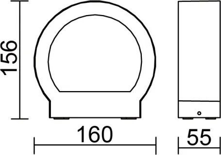 Globo 34313 - Aplică LED de perete pentru exterior SLICE LED/6W/230V IP54