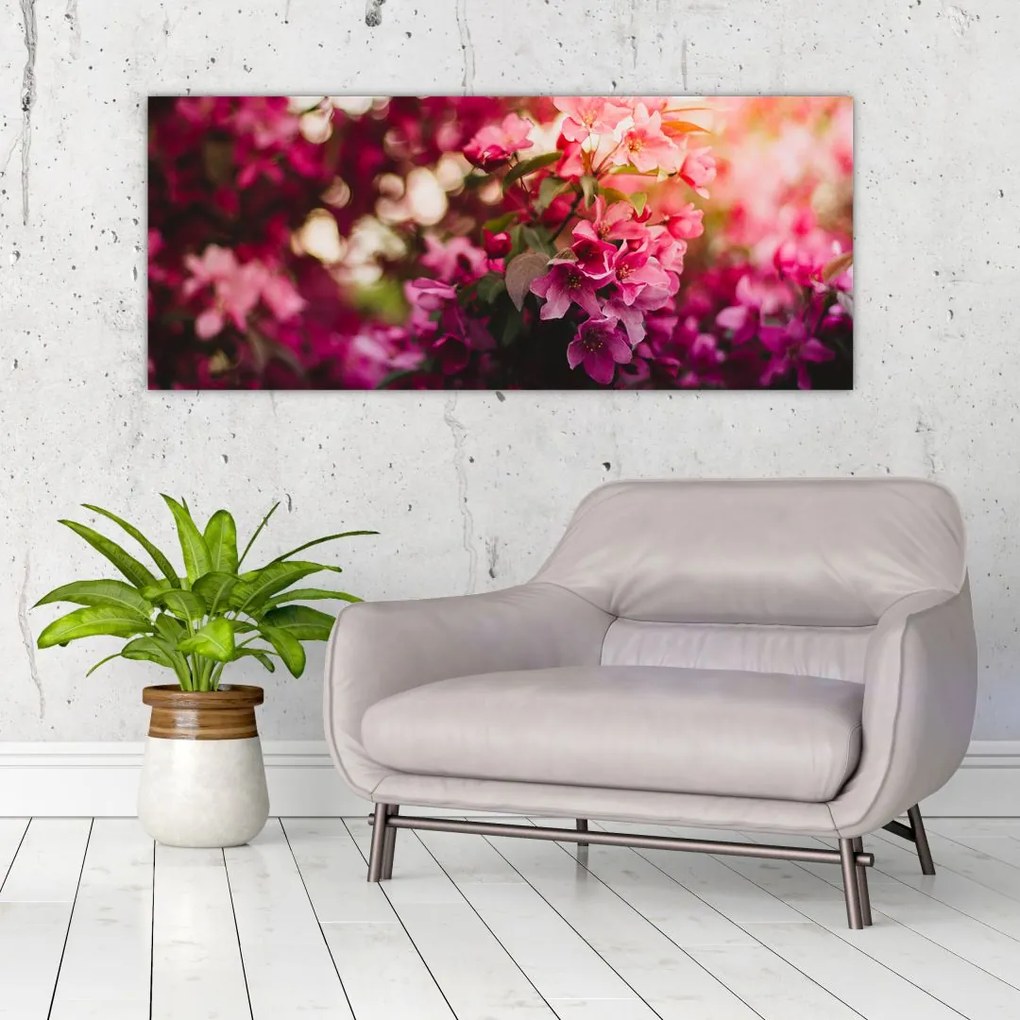 Tablou cu florile tufișului înflorit (120x50 cm)