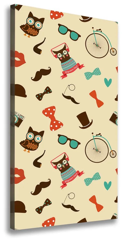 Print pe canvas Owl ochelari de biciclete
