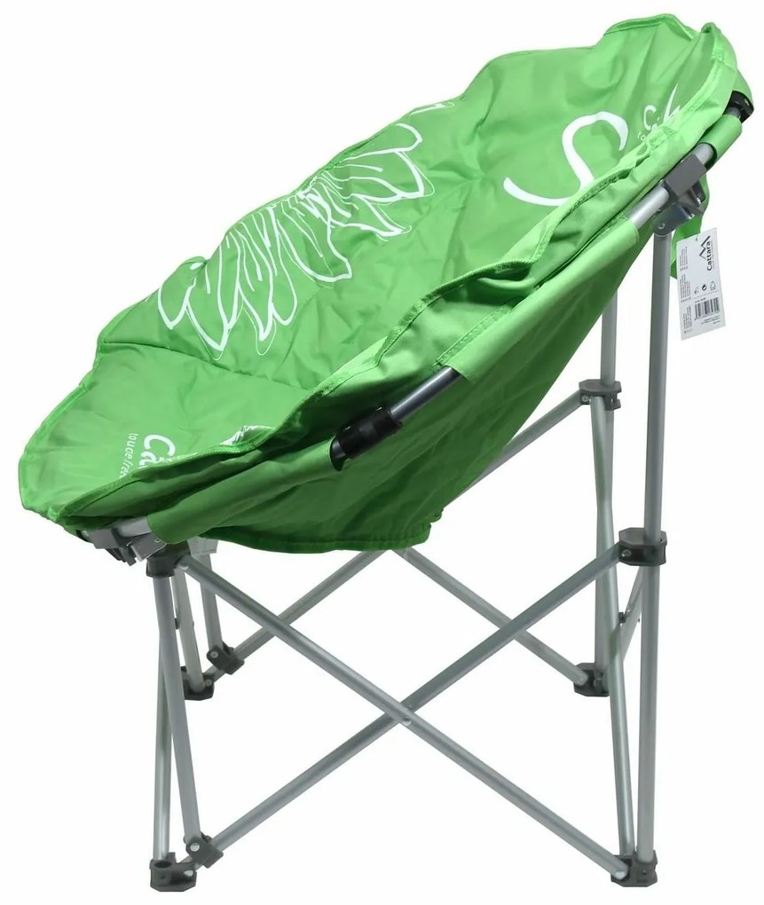 Scaun pliabil Cattara Camping Flowers, verde