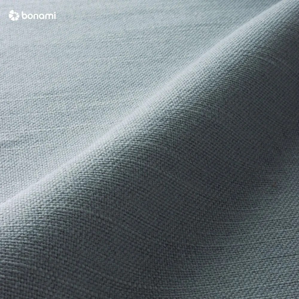 Pat matrimonial albastru deschis tapițat cu spațiu de depozitare cu somieră 140x200 cm Lotte – Meise Möbel