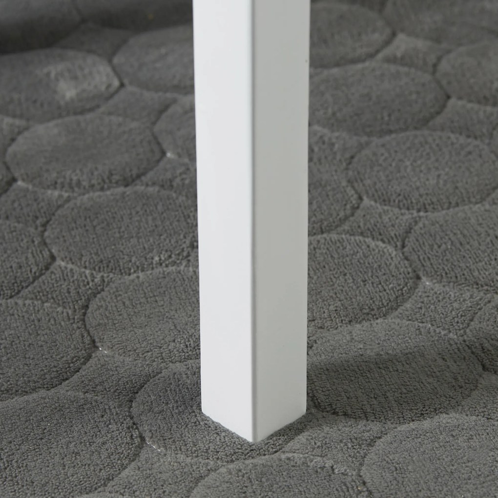 HOMCOM Set de 2 scaune de sufragerie din lemn masiv scaun de bucătărie stil rustic spătar încrucișat alb și stejar | Aosom Romania