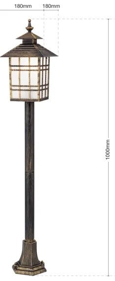 Lampă de exterior Orion AL 11-1117/1 KIKO 1xE27/11W/230V IP44 bronz/patină