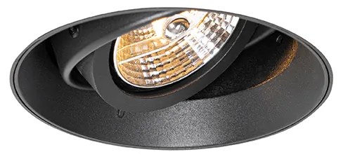 Spot modern îngropat negru GU10 AR70 rotund fără cadru - Oneon