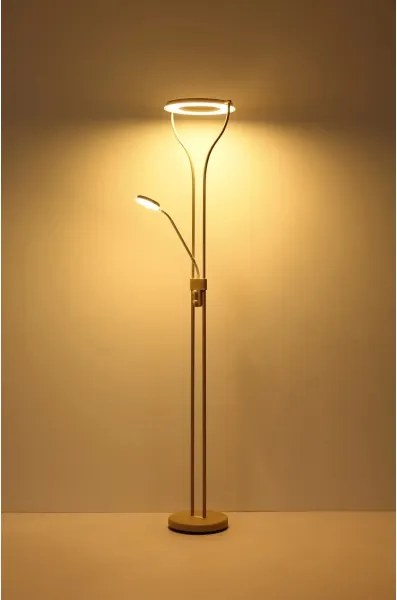 Globo 59038SAD - Lampă de podea LED reglabilă EBRO LED/20W/230V + LED/4W 3000K