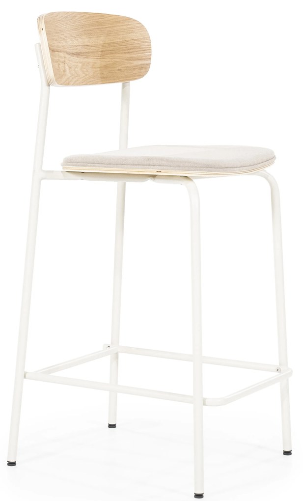 Scaun de bar Skoladin lemn de frasin bej 95 cm