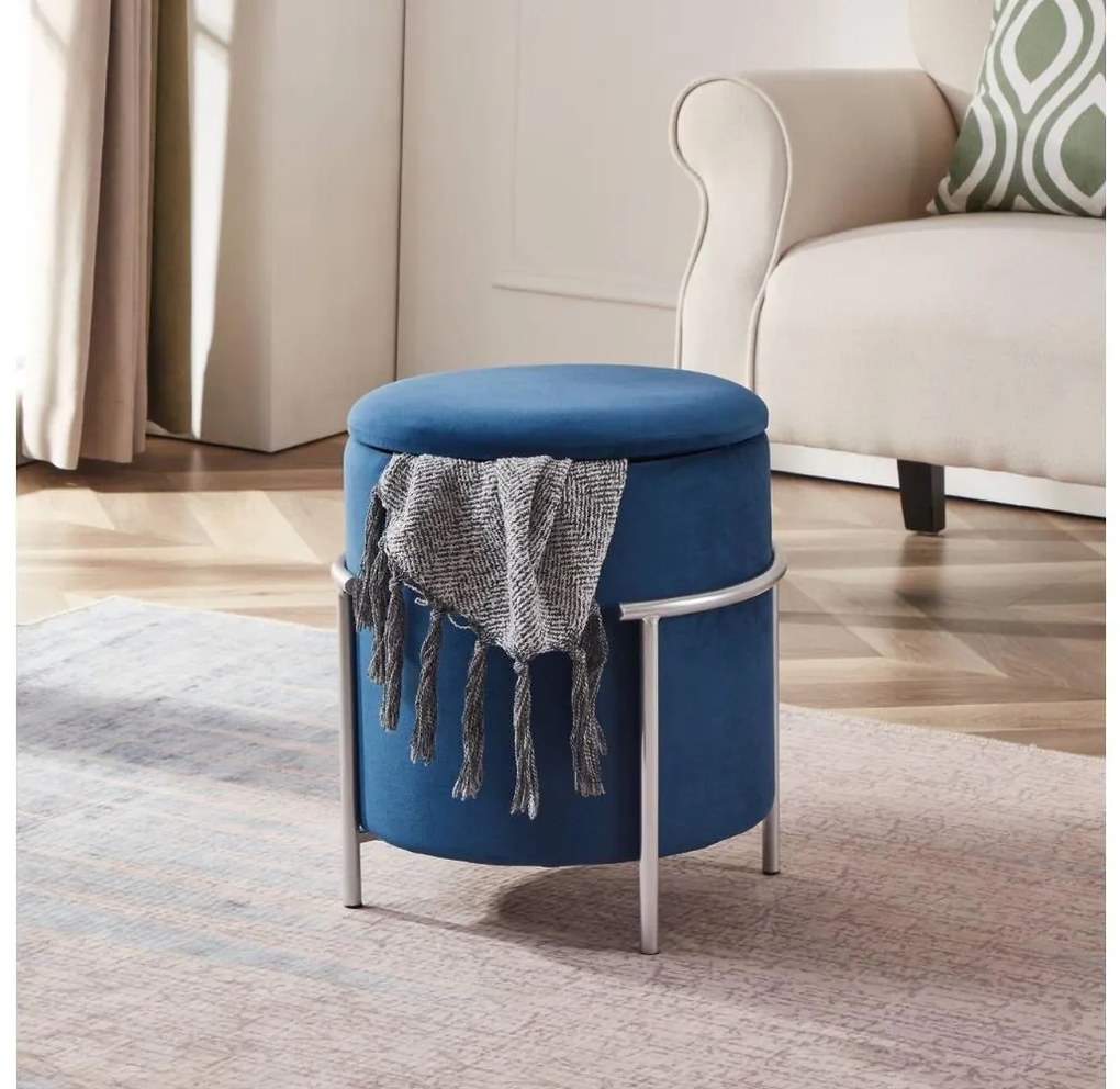 Taburet Eglo 424137 MASHIKE 46x41 cm albastru/crom