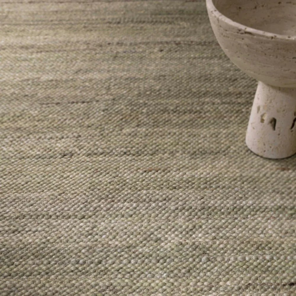 Covor kaki reversibil, țesut manual din amestesc de lână 160x230 cm Birkdale Pistachio – Asiatic Carpets