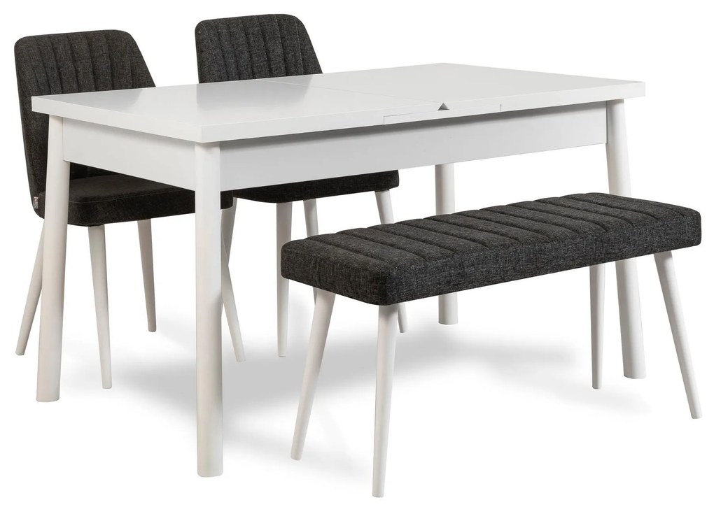 Set mobilier sufragerie Dobuse 2 (alb + antracit) (pentru 4 persoane). 1093787