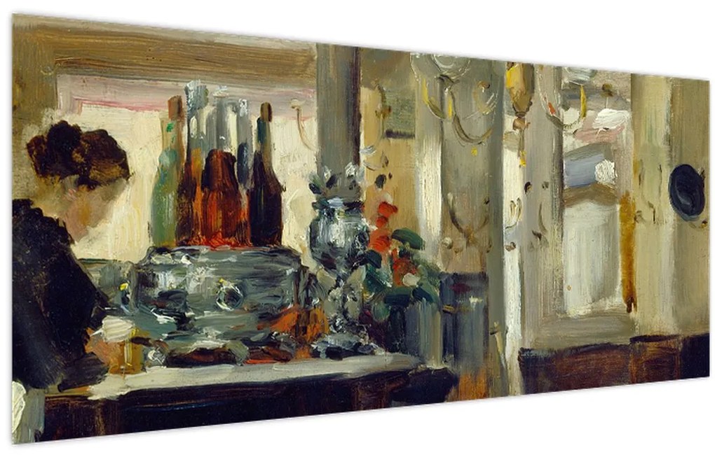 Tablou - Style of Edouard Manet, Bon Bock Cafe, reproducere (120x50 cm)