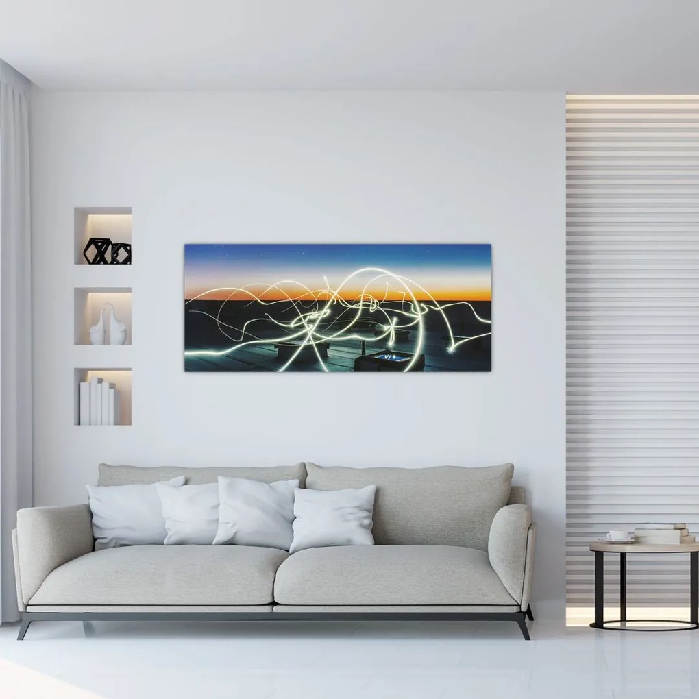 Tabloul - privire spre cer din acoperiș (120x50 cm)