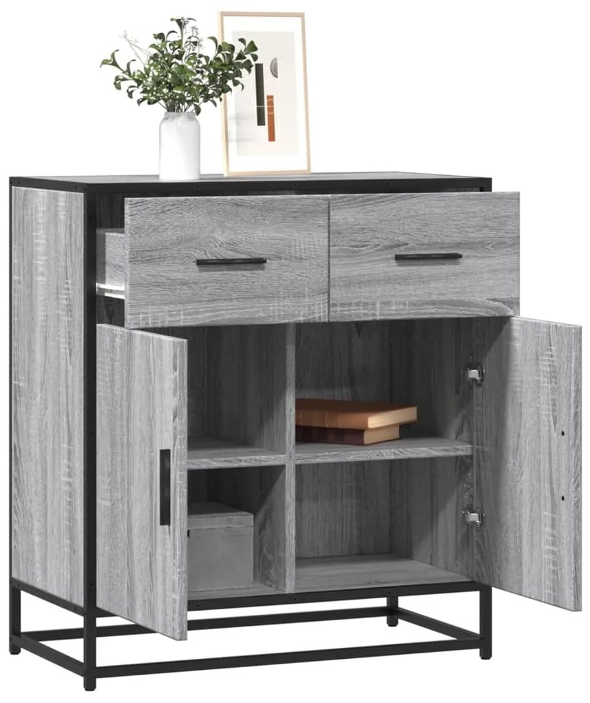 vidaXL Bufetă gri Sonoma 68x35x76 cm din lemn prelucrat