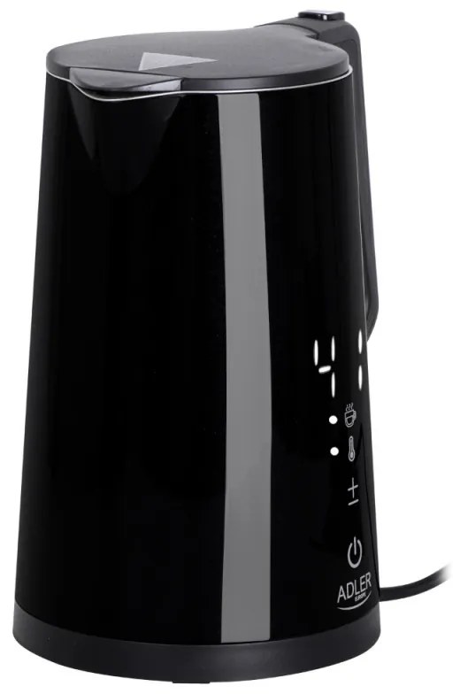 Cana electrica Adler AD 1345, Digitala, 40-100C, 2200W, 1.7L, STRIX, Negru